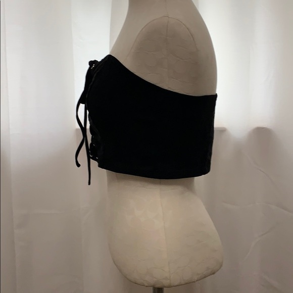 Forever 21 Plus 0x Faux Suede Tie Up Top - Picture 3 of 6